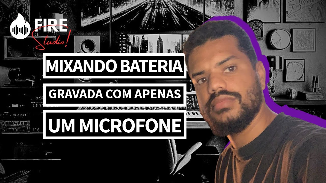 MIXANDO UMA BATERIA GARAVADA COM SÓ UM MICROFONE!!! FICOU BOA?