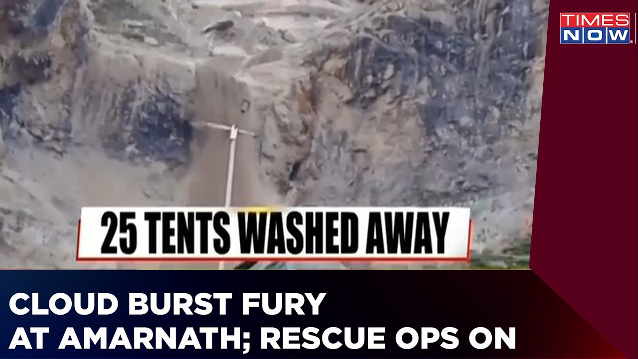 Flash Flood At Amarnath Cave | Scary Visuals Come In | Rescue Operations On