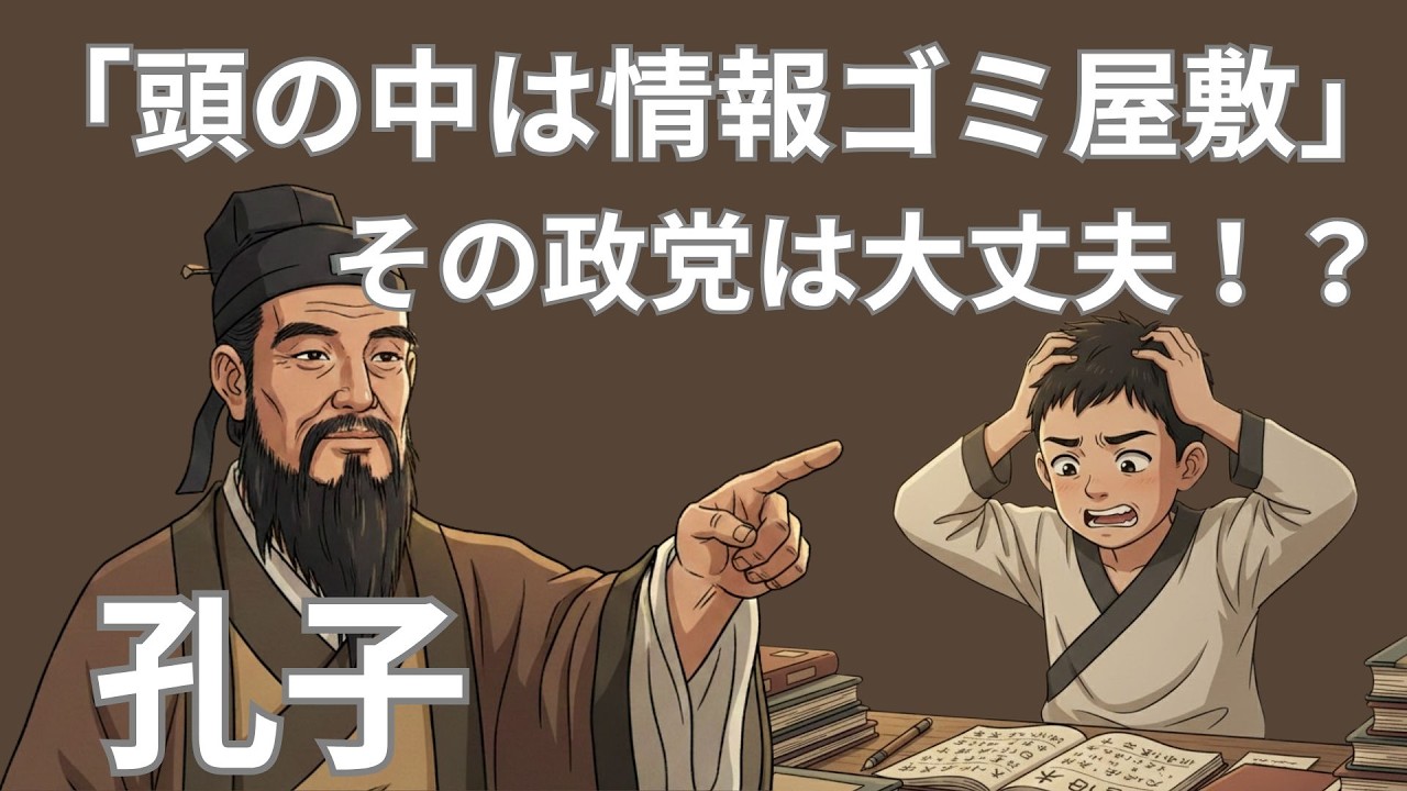 孔子の「学んでも、自分で考えなかったら行き詰まる」をお勉強しました。その情報だけで、衆議院選挙決めても大丈夫ですか？