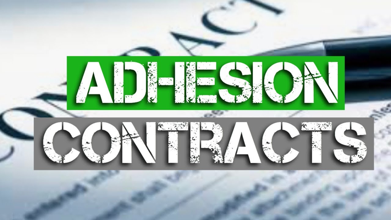 What Is An Adhesion Contract? 561.418.2779 #contracts #law #education