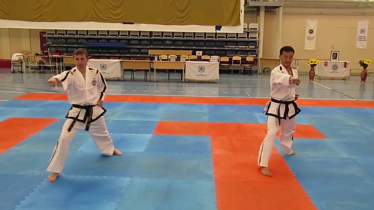태권도 Sam-Il pattern by Han Kang Guk (DPRK) and Evgeny Piksaev (Russia)
