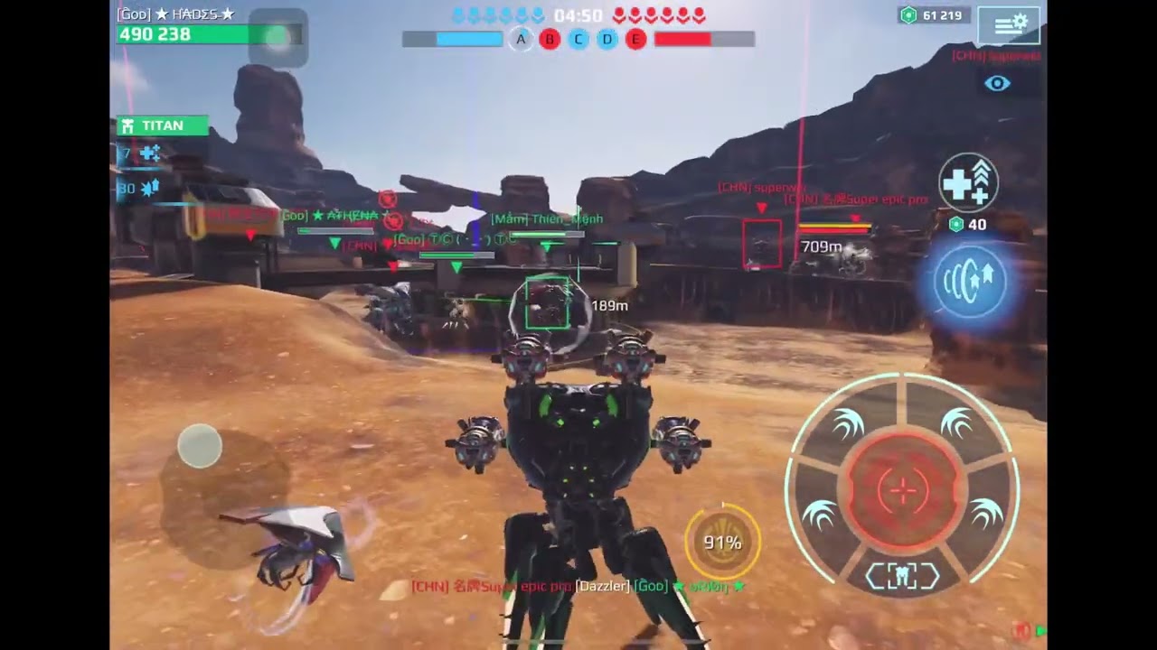 War Robots Clan Battle-God Vs CHN