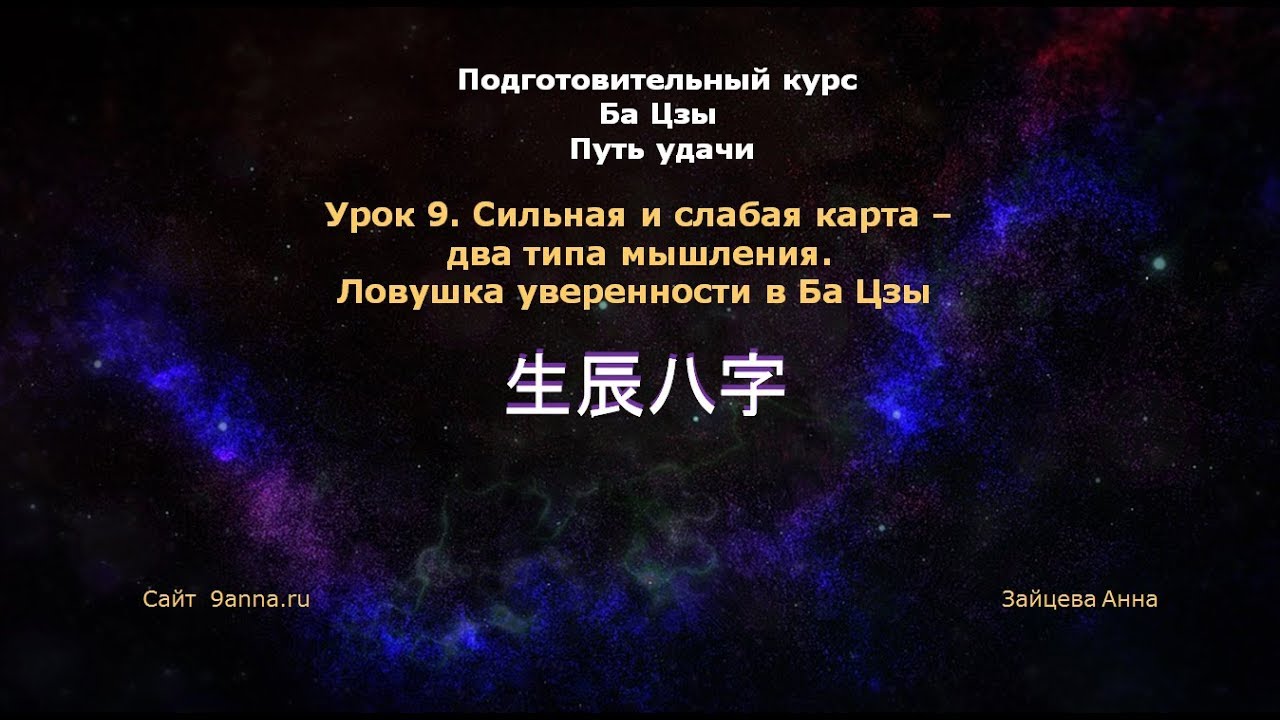 Урок 9. Сильная и слабая карта – два типа мышления. Ловушка уверенности в Ба Цзы