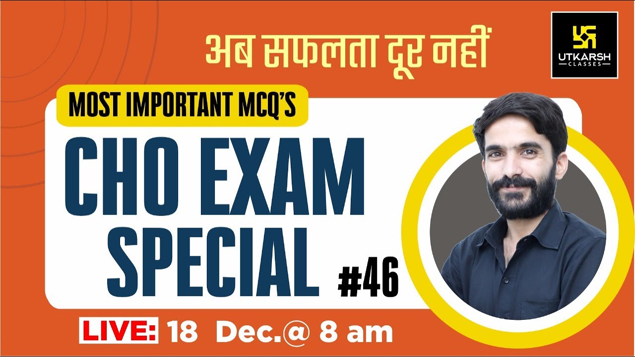 Rajasthan CHO || Special Class #46 || Most Important Questions || By Raju Sir
