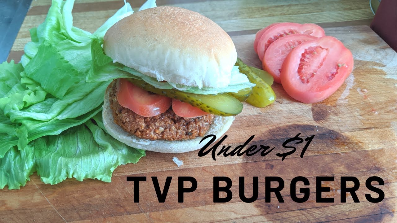 TVP Burgers (Vegan)| The Discount Vegan