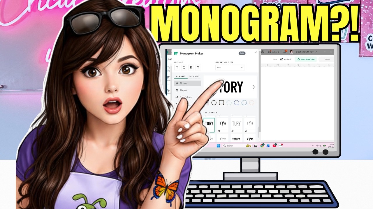 Monogram Maker in Cricut Design Space v7.9 | Game Changer for Custom Gifts!