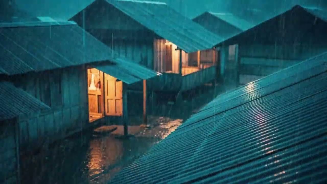 No Ads Rain Sounds for Sleeping – Tin Roof Night Rain ASMR for Peaceful Sleep and Mental Reset