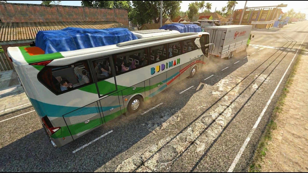 Jadi Sopir Bis Budiman Menerjang Jalanan Macet tapi Pemandangannya INDAH | Bussid Story