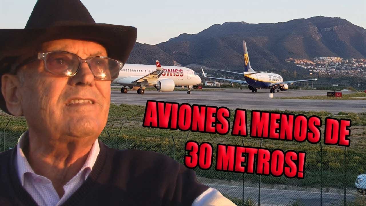 VIENDO ATERRIZAR AVIONES  a MENOS de 30 METROS!! | El Abuelo Youtuber