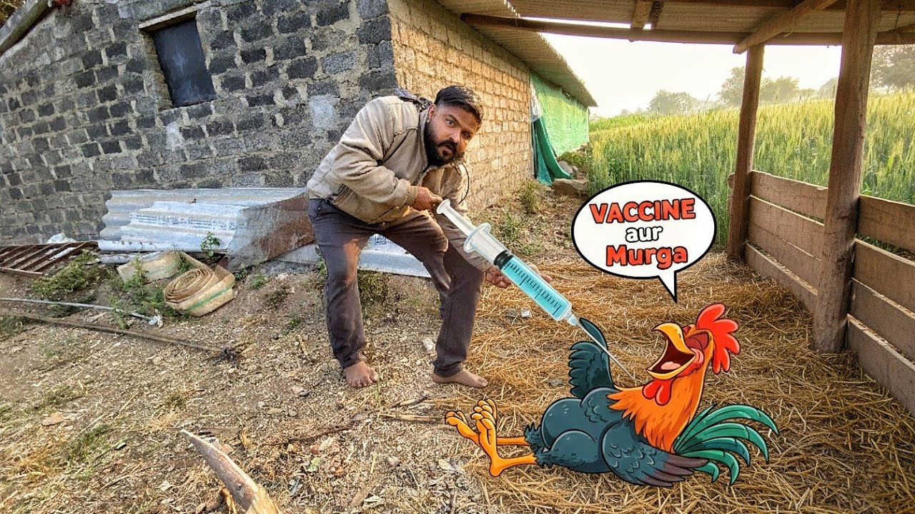 आज तो मैं मुर्गी 🐓को इंजेक्शन 💉दे दिया new cartoon style blog