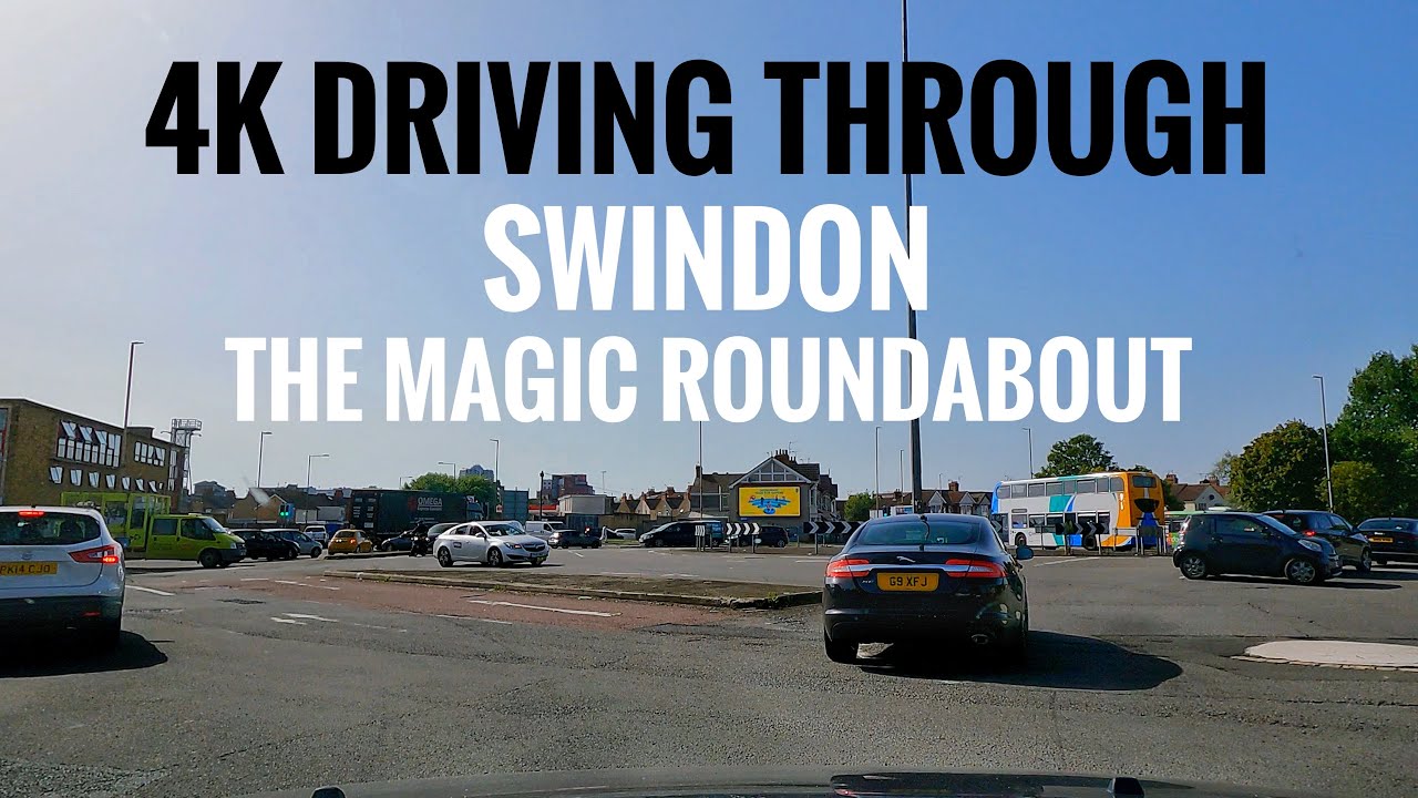 4K Drive Through Swindon - Navigating The Magic Roundabout!