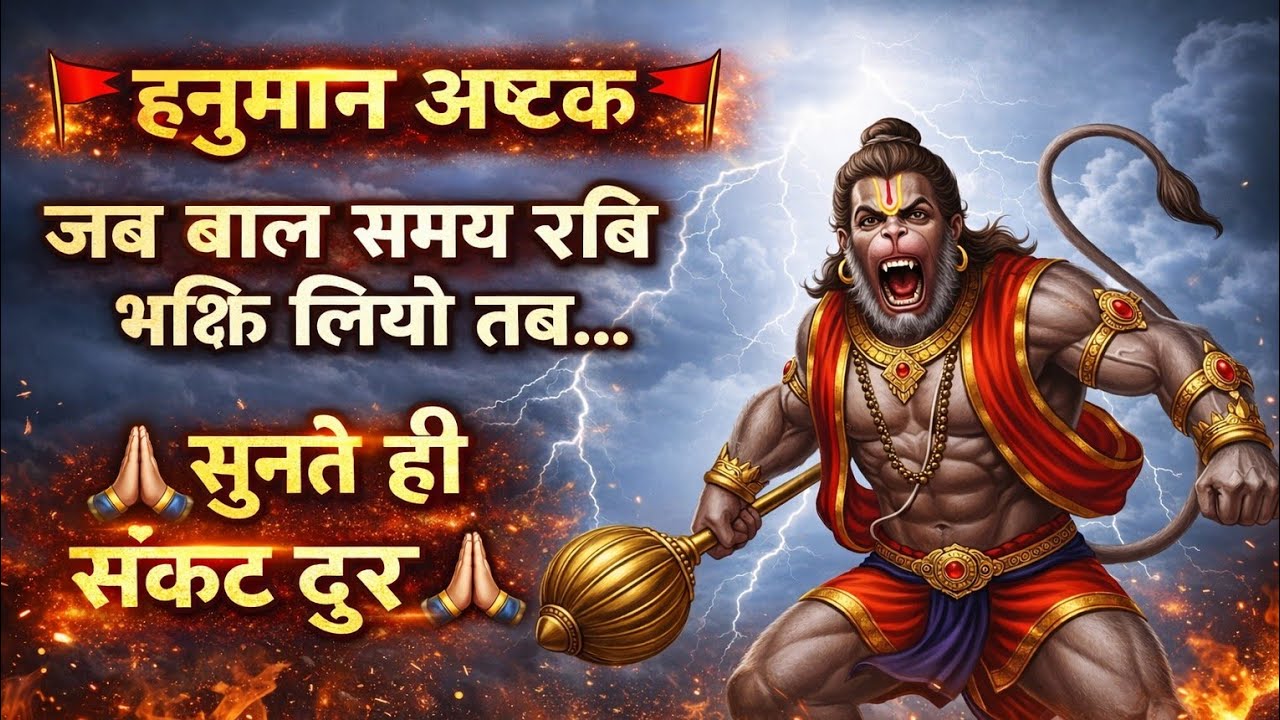 🚩 संकट मोचन हनुमान अष्टक🔥जो सुनेगा उसके सारे संकट दूर होंगे | #hanuman#Powerful Hanuman Ashtak
