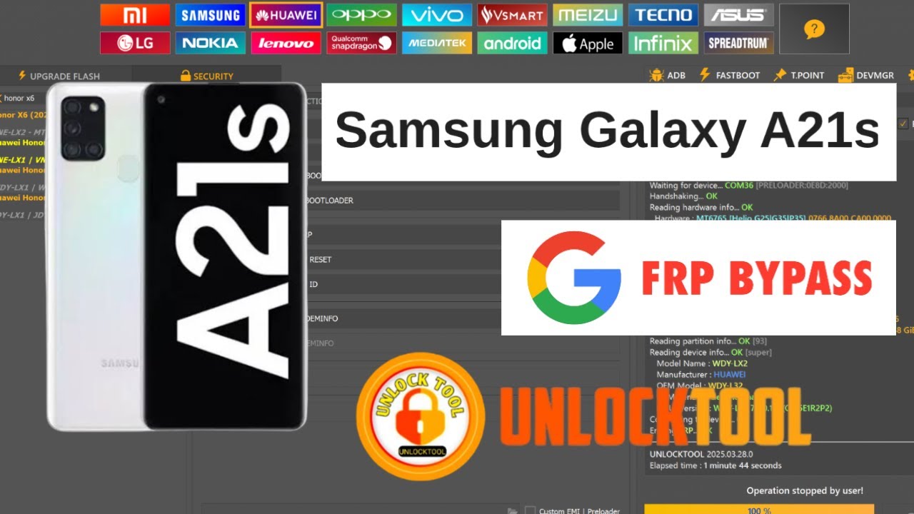 Samsung A21s Frp Bypass Unlock Tool