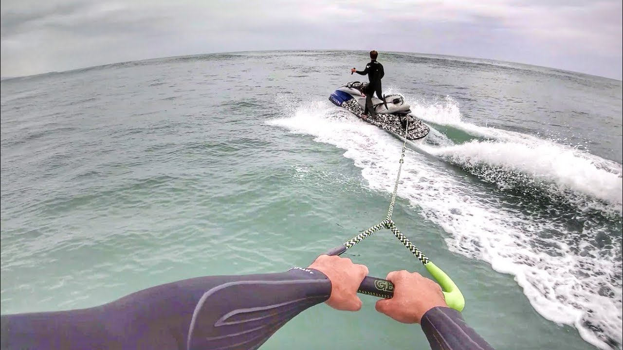 Jet Ski Foil Surfing Tow-ins!