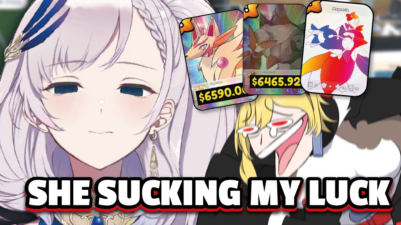 Reine losing her sanity when Kaela keep getting GHOST and Expensive card on her stream !