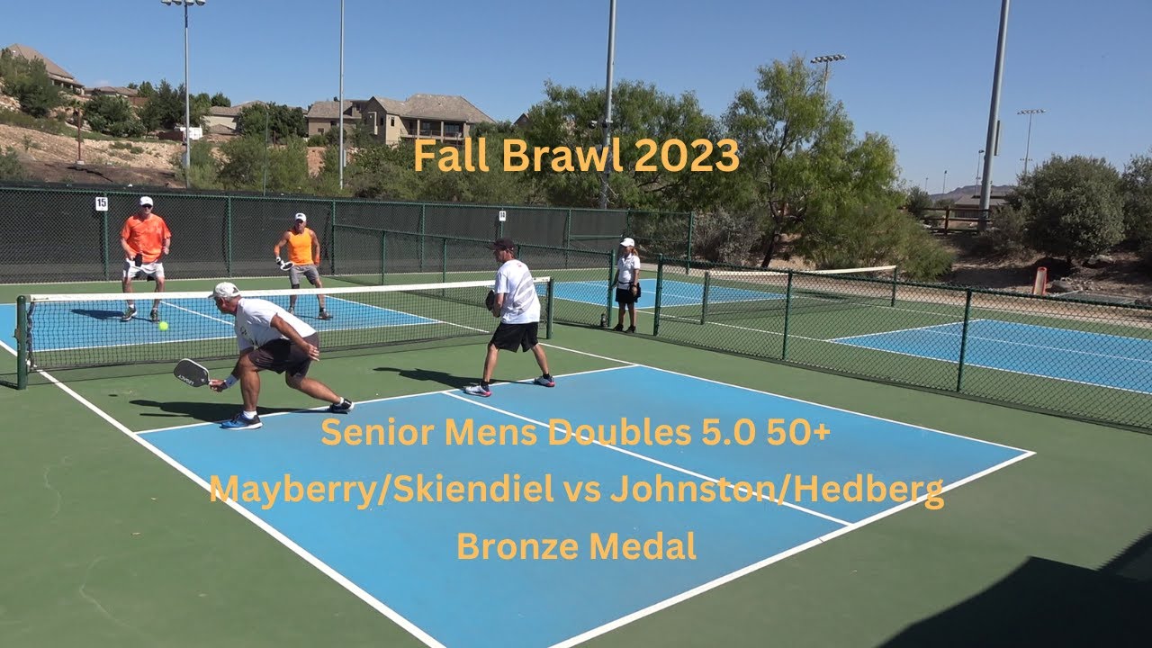 Fall Brawl 2023 Senior Mens Doubles 5.0 50+ Mayberry/Skiendiel vs Johnston/Hedberg Bronze Medal