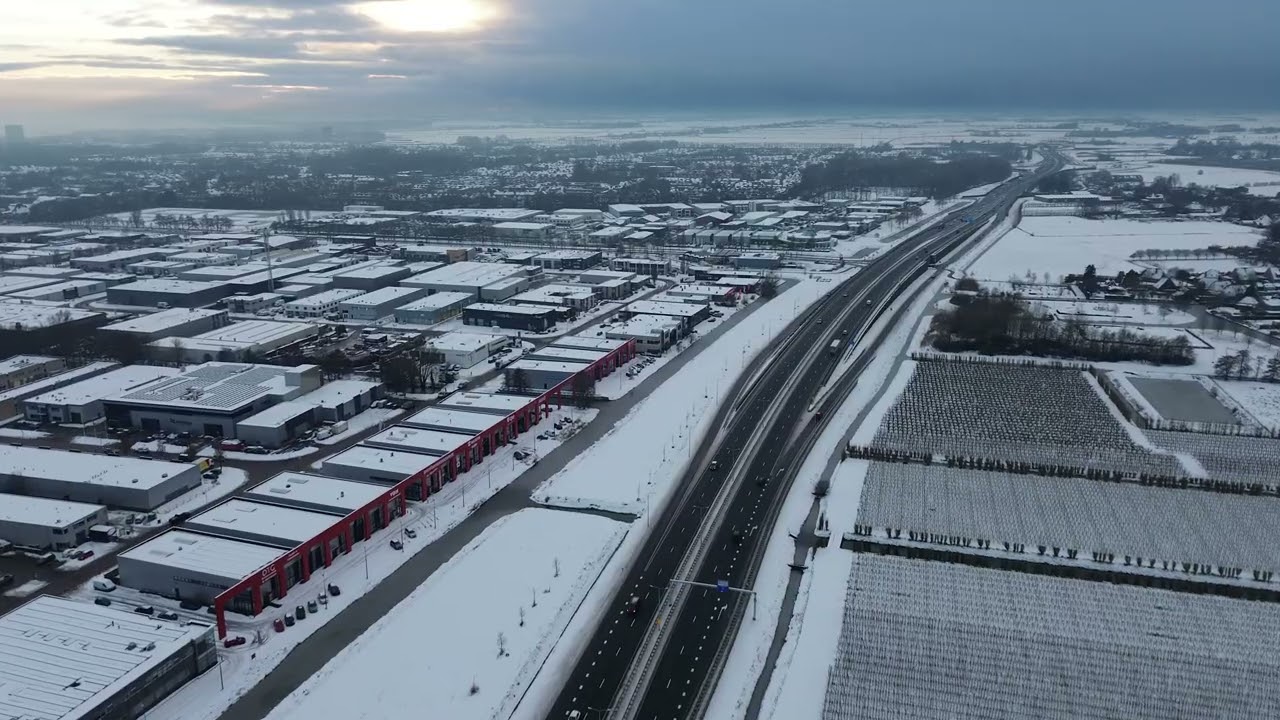 Sneeuw boven Zevenhuis en Westfrisiaweg