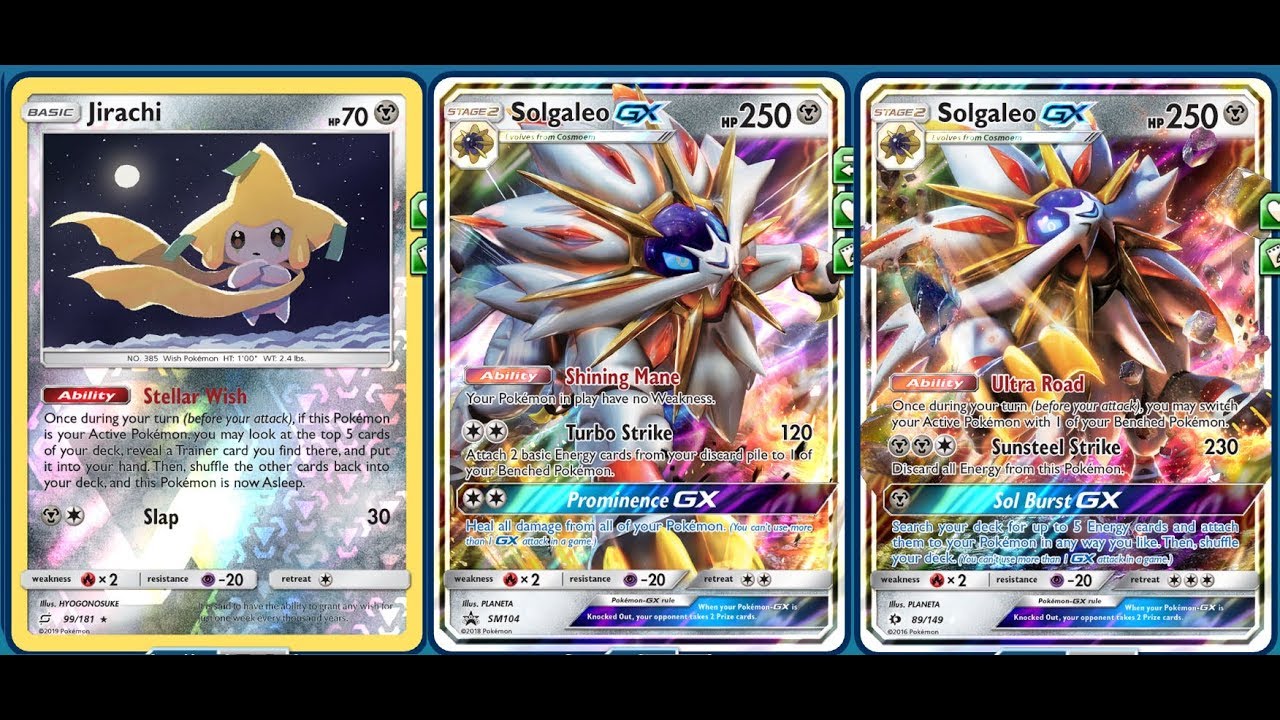 Jirachi SOLGALEO GX Deck, Bonus Trainer Search, Powerful Mighty Lion