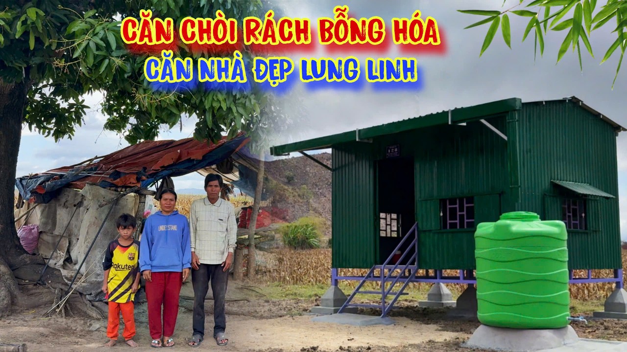 BẤT NGỜ gia đình nghèo ở căn chòi rách được ân nhân tặng NHÀ MỚI - tập 1688