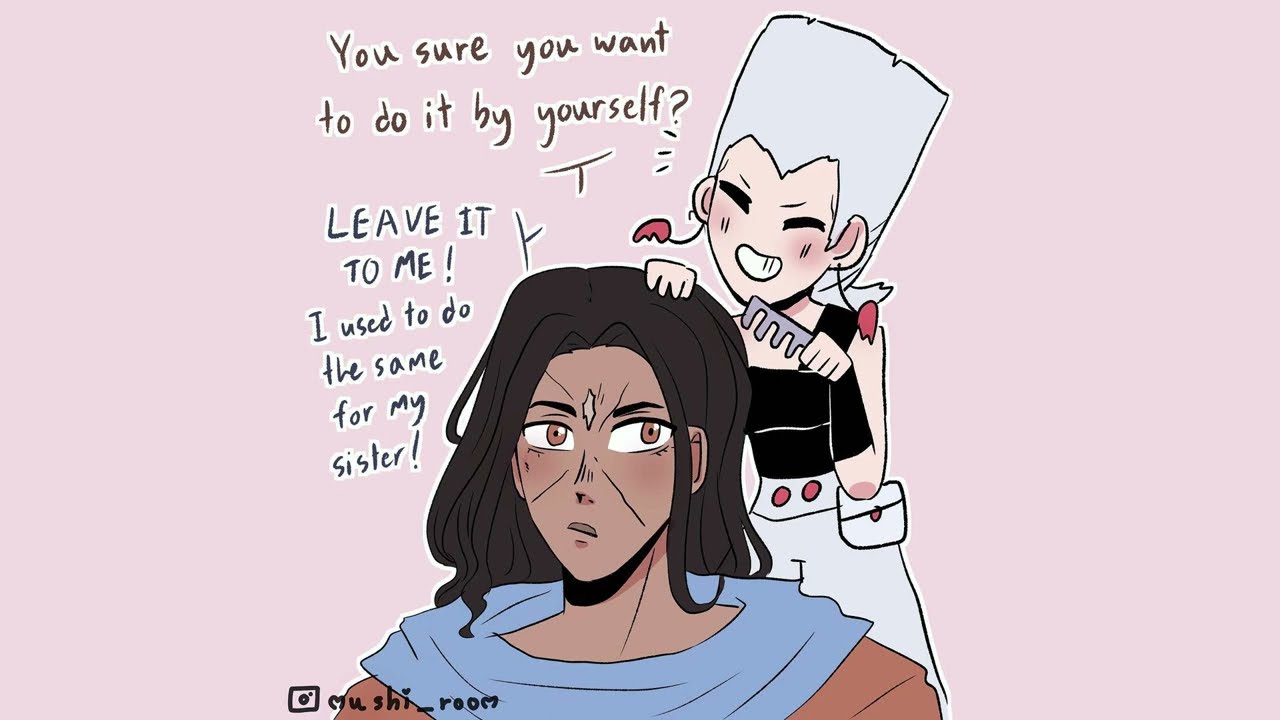 Polnareff does Avdol's hair - A JoJo's Bizarre Adventure Comic Dub