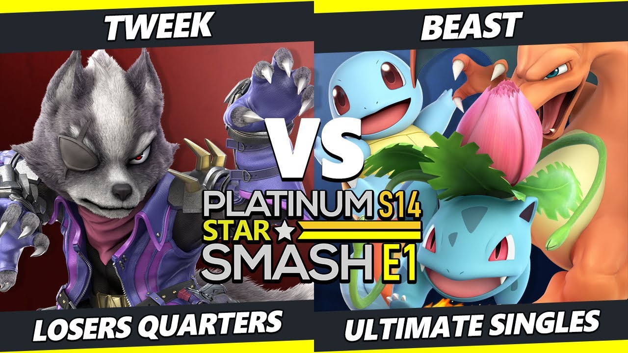 PSS S14:E1 Losers Quarters - Tweek (Wolf) Vs. Beast (Pokemon Trainer) SSBU Ultimate Tournament