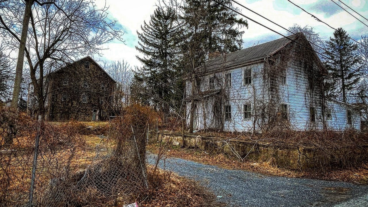 Amazing Packed Forgotten Log Cabin House & Massive Barn Made of Stone in Pennsylvania