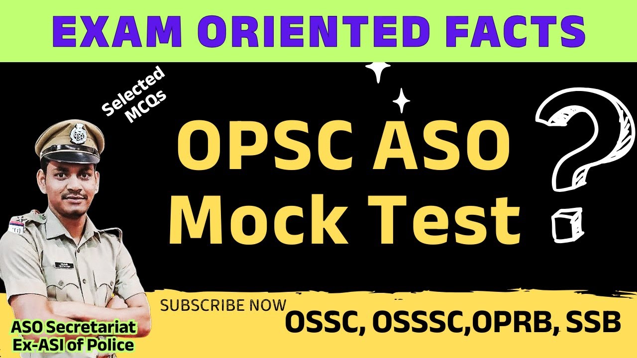 OPSC ASO AG Mock Test Part II | |OPSC ASO| AG ASO | Top Selected MCQs for Exam