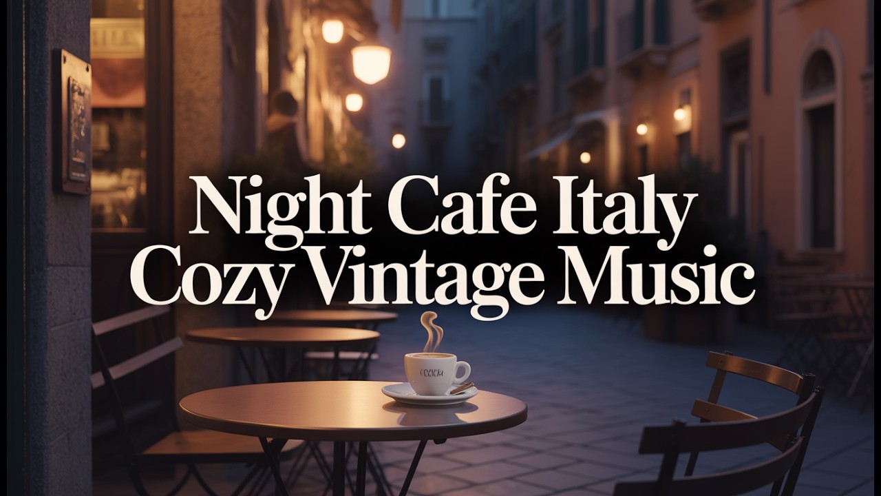 Night Cafe Italy 🇮🇹 | Cozy Vintage Music for Late Night Calm