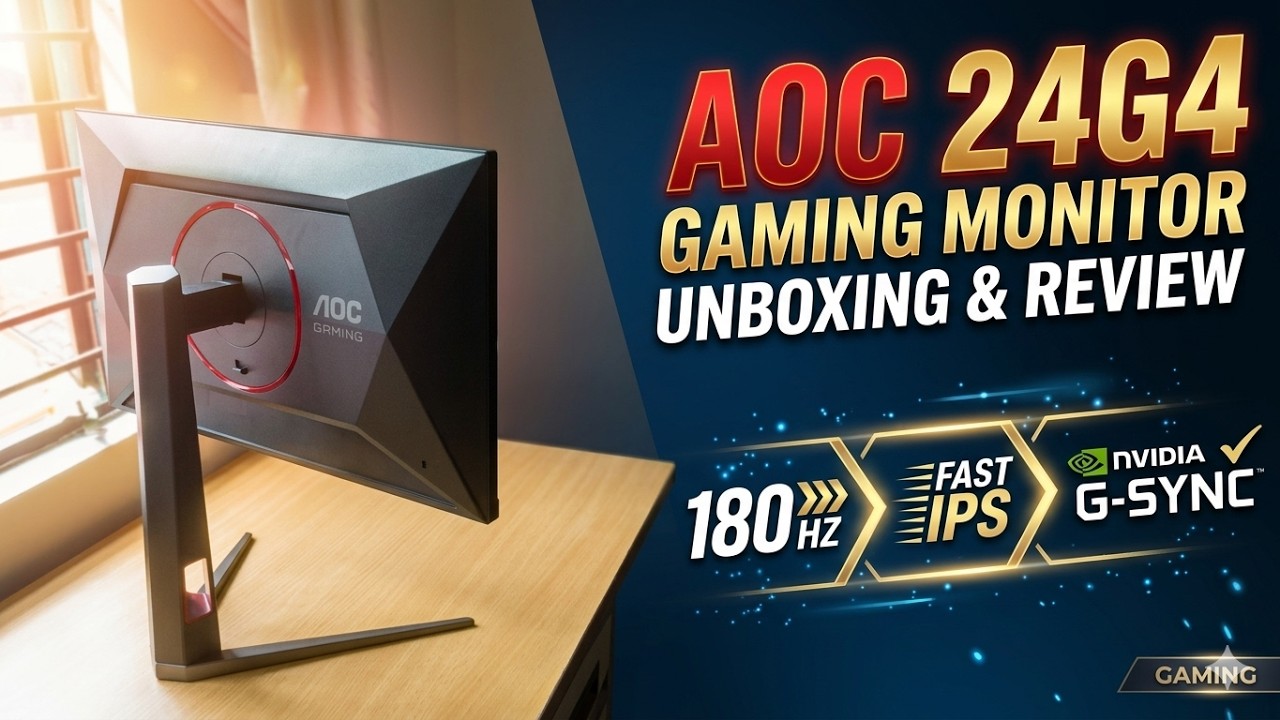 AOC 24G4 Gaming Monitor Unboxing and Review | G-sync IPS Monitor With Height Adjustable Stand