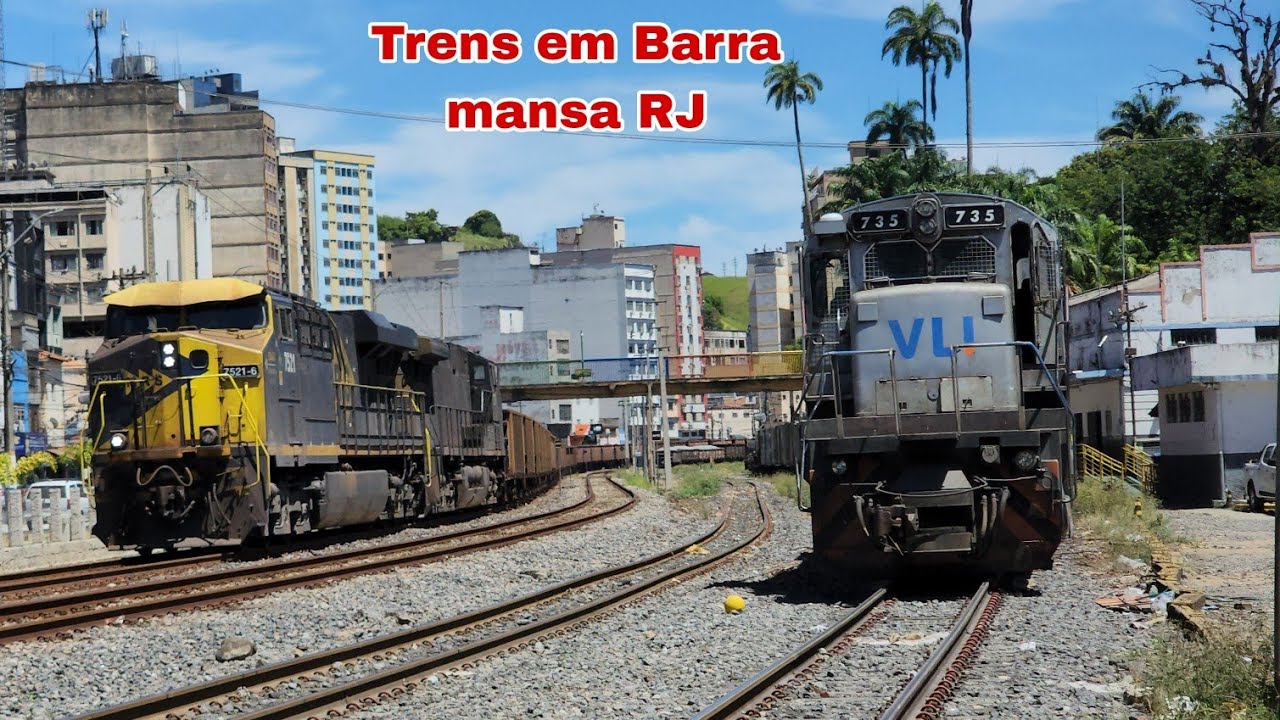 Movimentação de trens da MRS e VL! Em barra mansa RJ