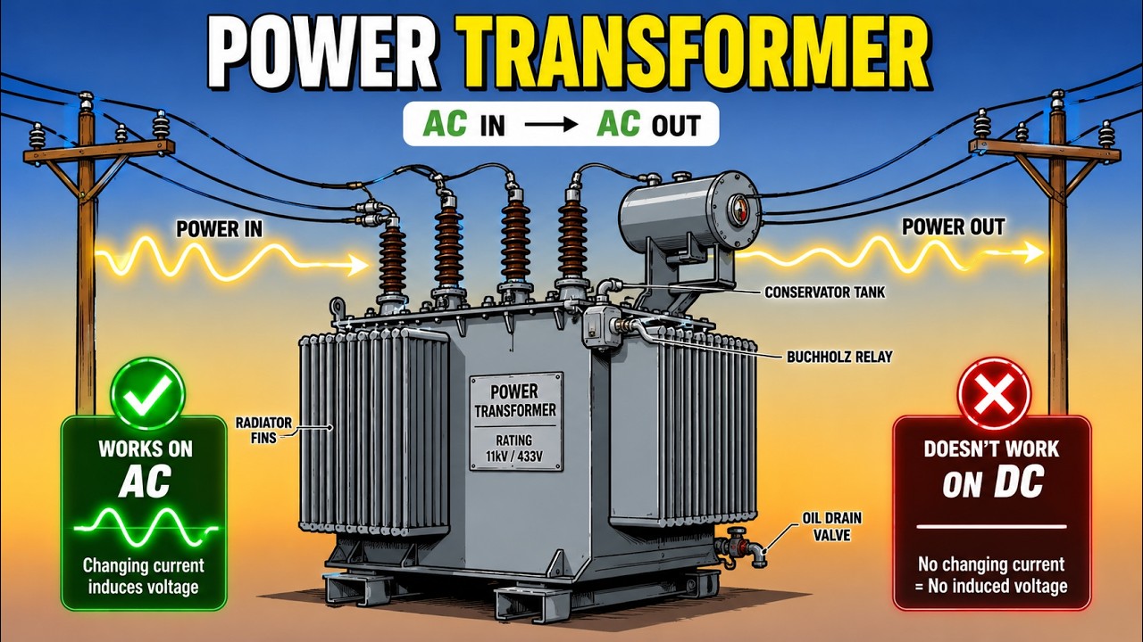 Why Transformers FAIL With DC (But Work Good With AC) | Easy Explained