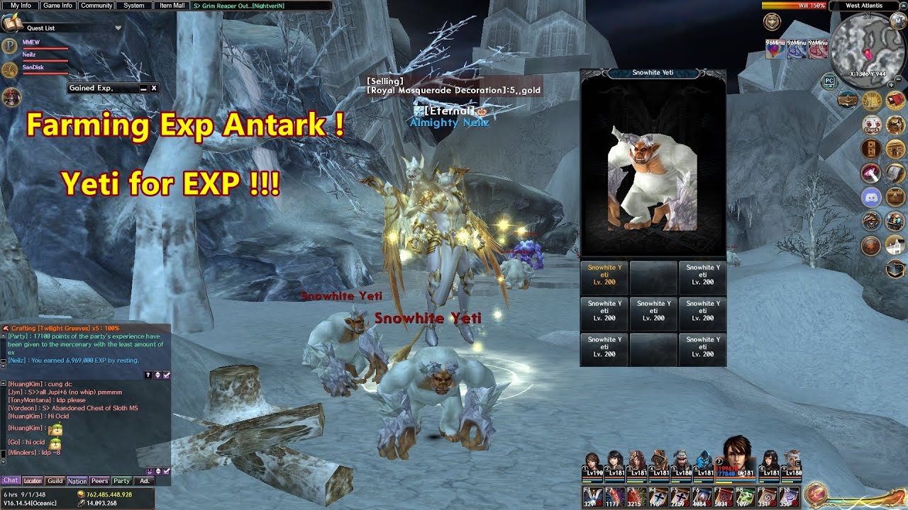 Farm Antark - Yeti for EXP !! Atlantica Online Oceanic