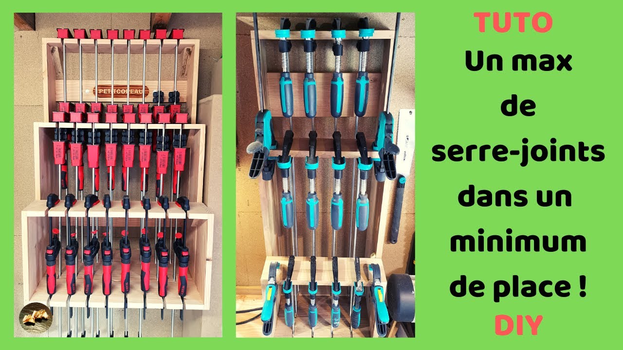 Ranger un maximum de serre-joints dans un minimum de place