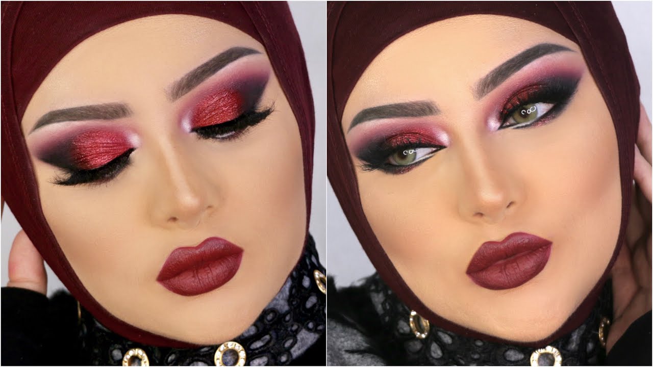 New Year's Glam - Red Smokey Eyes |MARWAYEHIA| مكياج رأس السنه - سموكي احمر فخم مع مروة يحيي