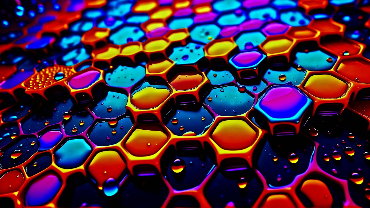 Liquid Honeycombs Screensaver - The Background Your Teacher Warned About • 4K Abstract