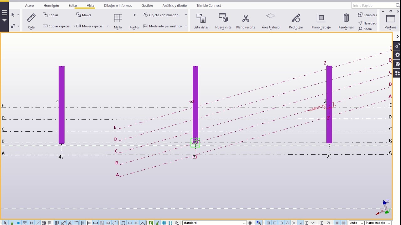 Planos de trabajo en Tekla Structures 2017