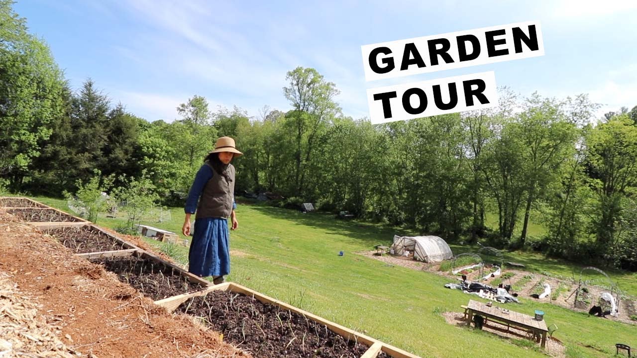 Full GARDEN TOUR on 1.5 Acre Homestead