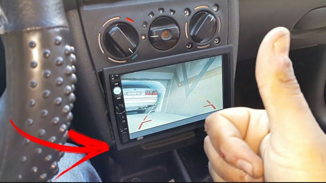 instalação da câmera de ré no corsa 97 !