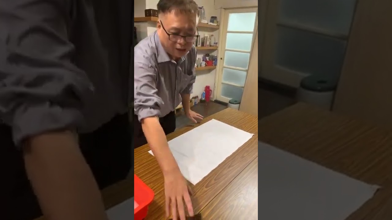 直播書法裱褙，自己動手做很簡單，只要買2隻油漆刷搞定小托#手做#書法 #手作り #裱褙#創意