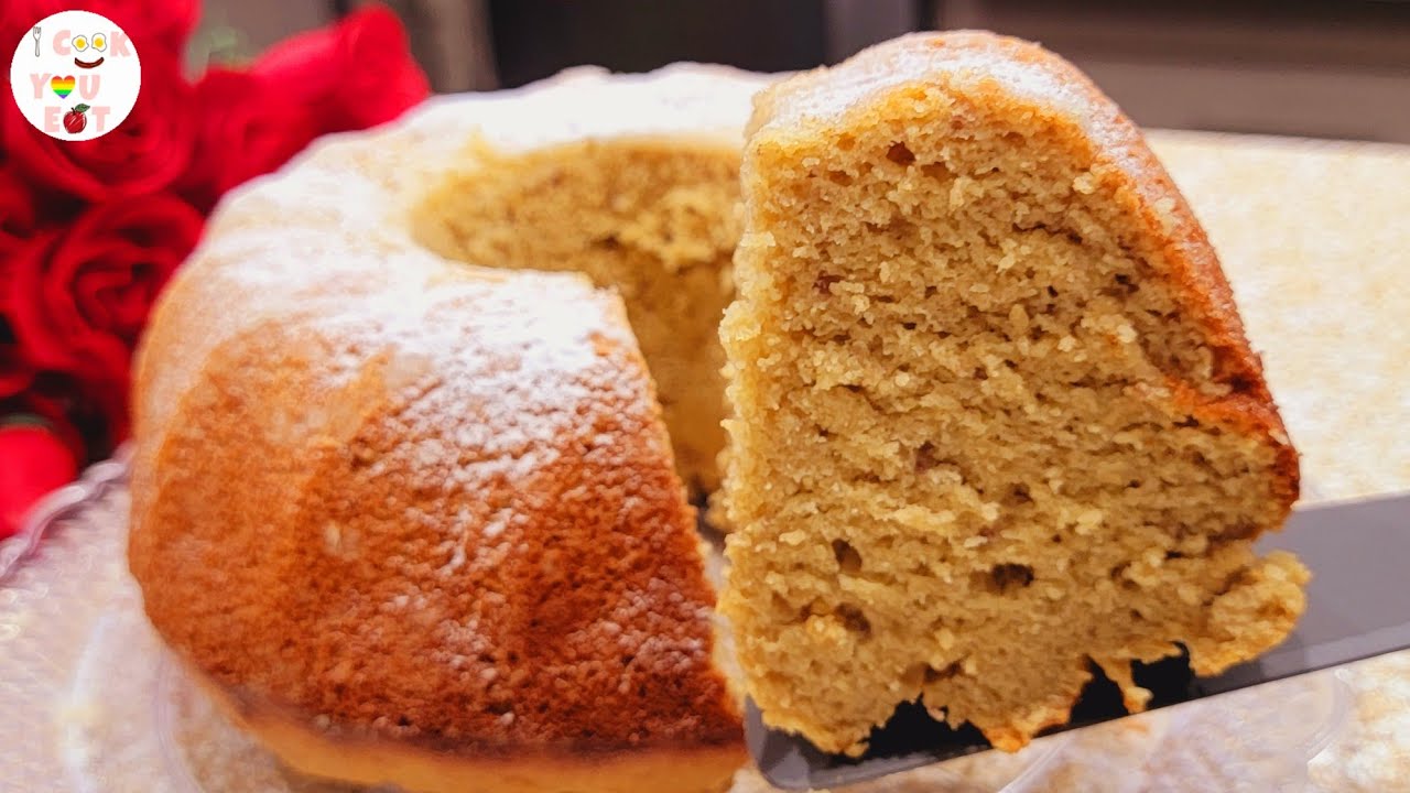 Moist Banana Apple Cake / Banana Apple Cake In Blender/  Wheat Flour Cake  Recipe By I Cook You Eat