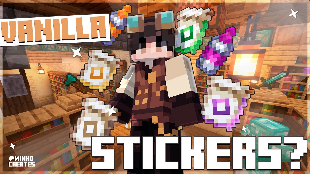 So I Added STICKERS to my tools in Minecraft...