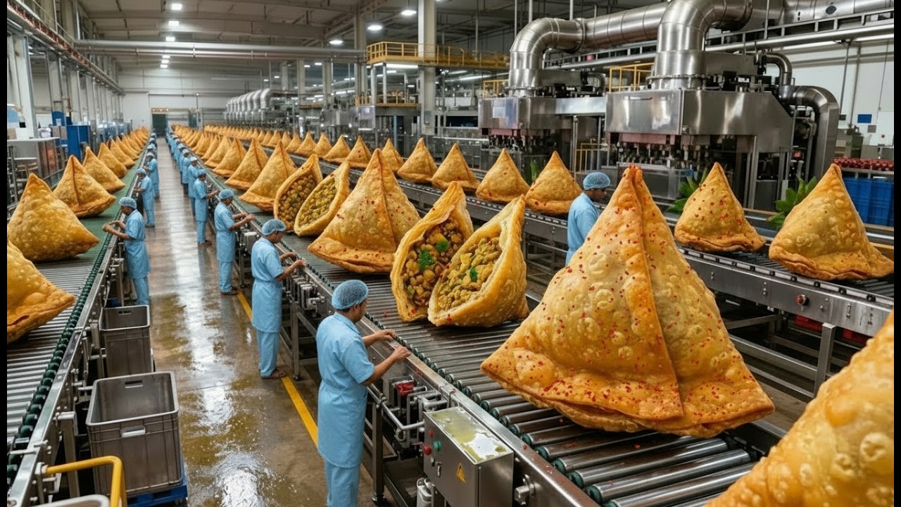 Inside the Samosa Factory  Mass Production of Crispy Samosas  How It's Made