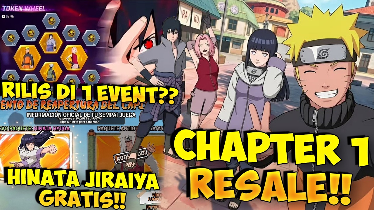 FF x NARUTO CHAPTER 1 RESMI RESALE !! Bocoran Event Bundle Hinata & Jiraiya Gratis Terbaru