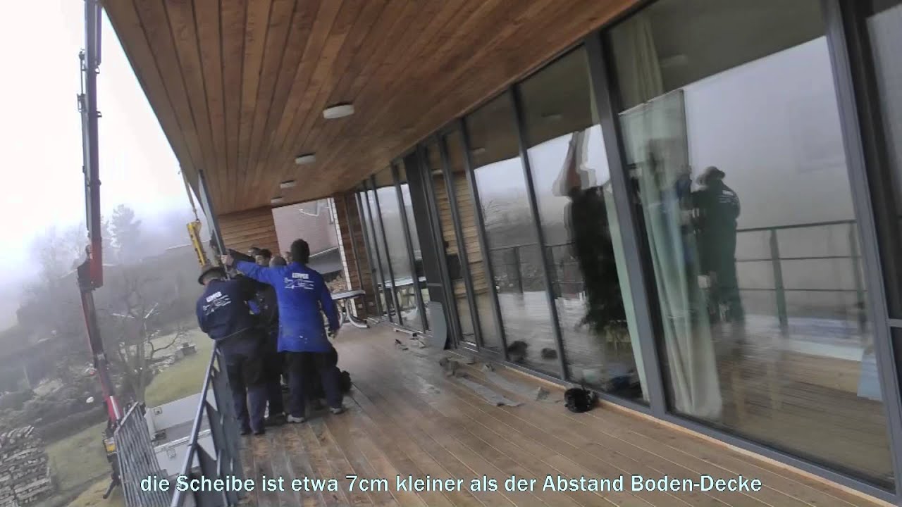 300kg schwere Passivhausscheibe (3-fach Glas) auswechseln