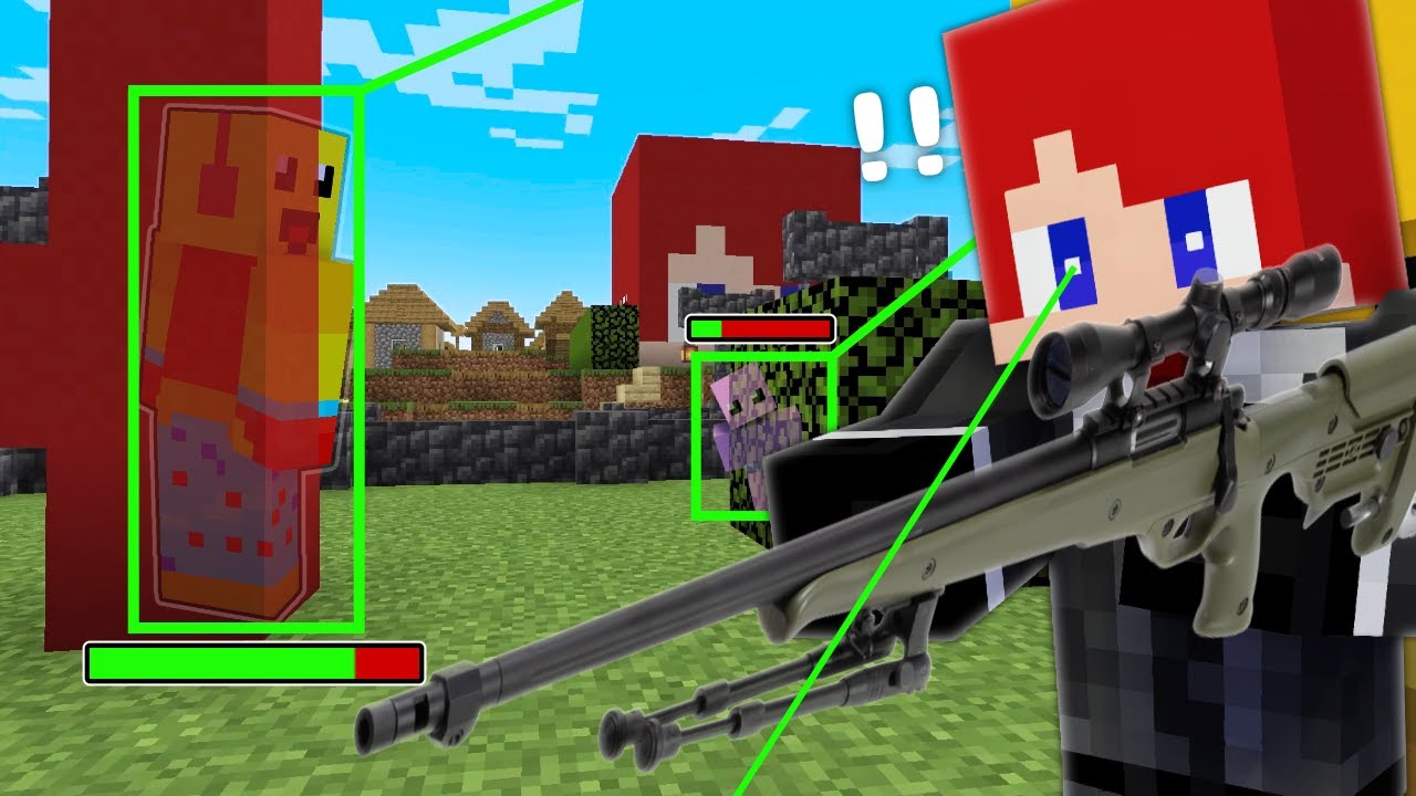 Результат снайпера, использующего читы [Minecraft]