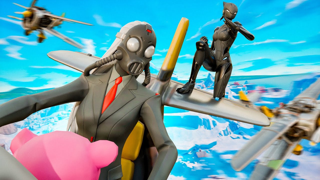 УСТРОИЛ КОРОЛВСКУЮ БИТВУ на САМОЛЕТАХ в FORTNITE !!!