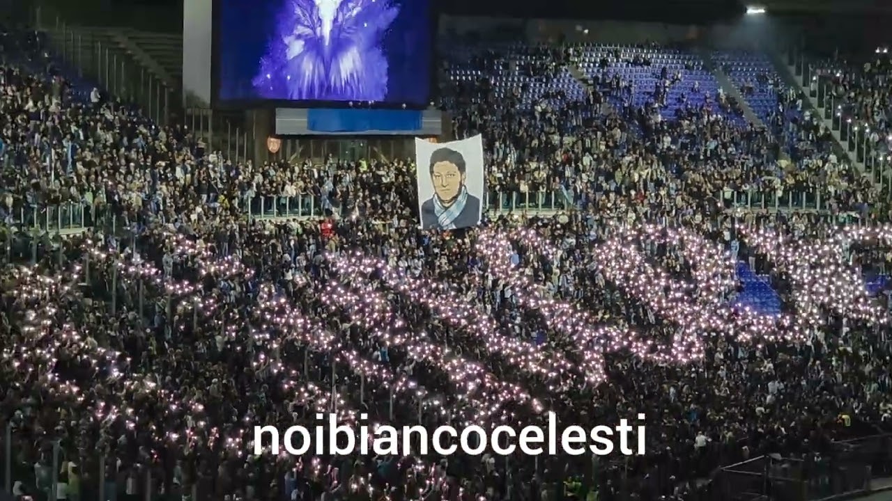 Lazio - Cagliari, la coreografia della Curva Nord in memoria di Vincenzo Paparelli