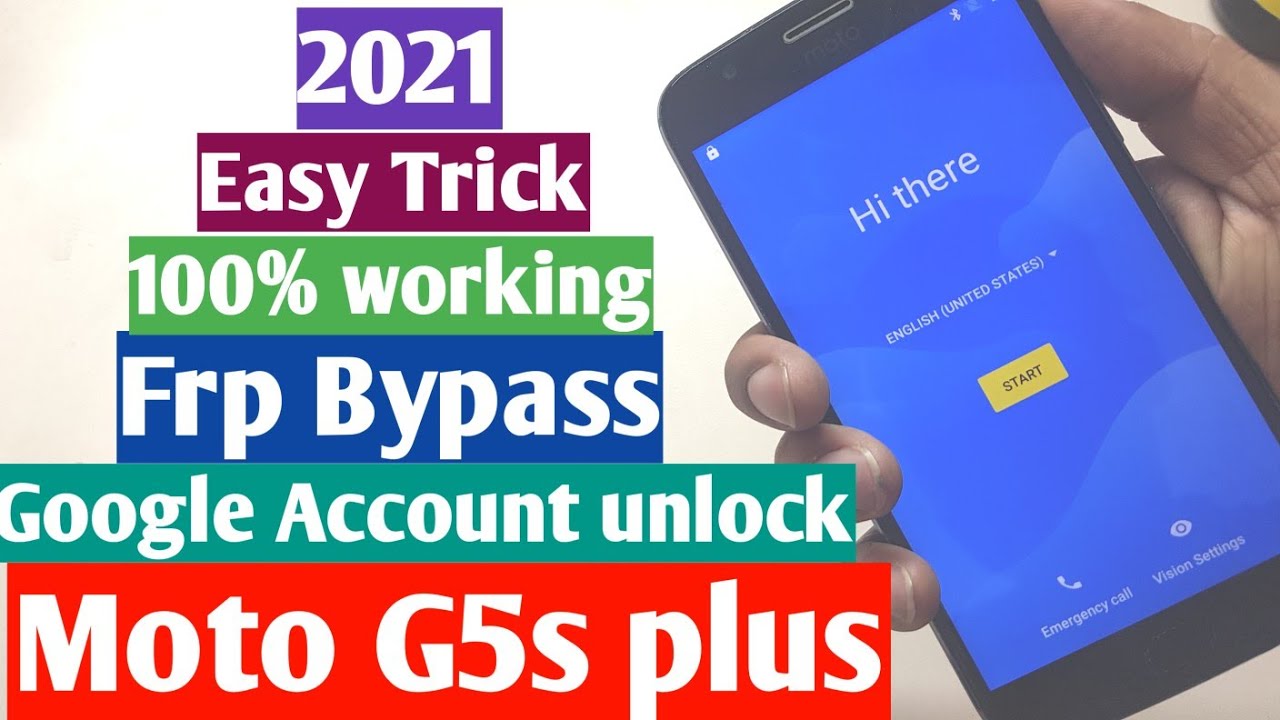 Moto G5s plus / Google Account unlock / Frp Bypass / 100% working / Easy trick / 2021
