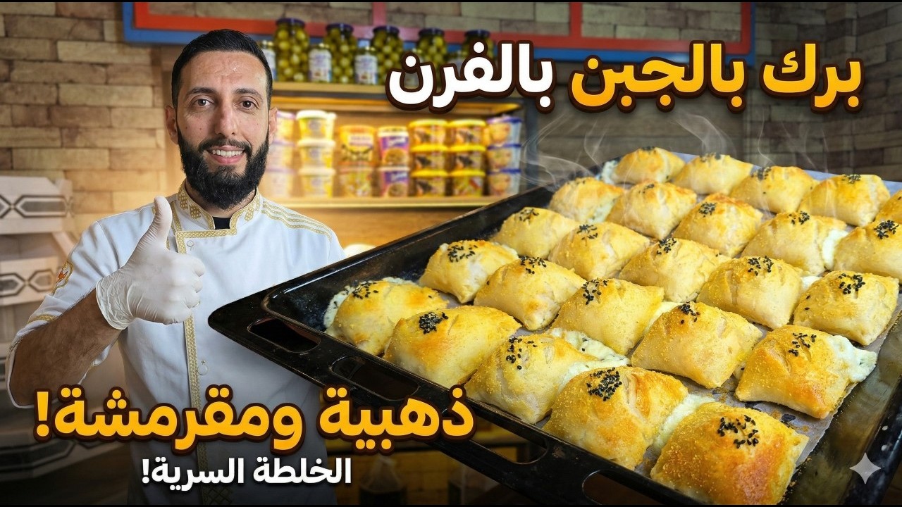 وداعاً للقلي! برك بالجبنة بالفرن بعجينة ذهبية وسر المطة الخرافية 🤤👌