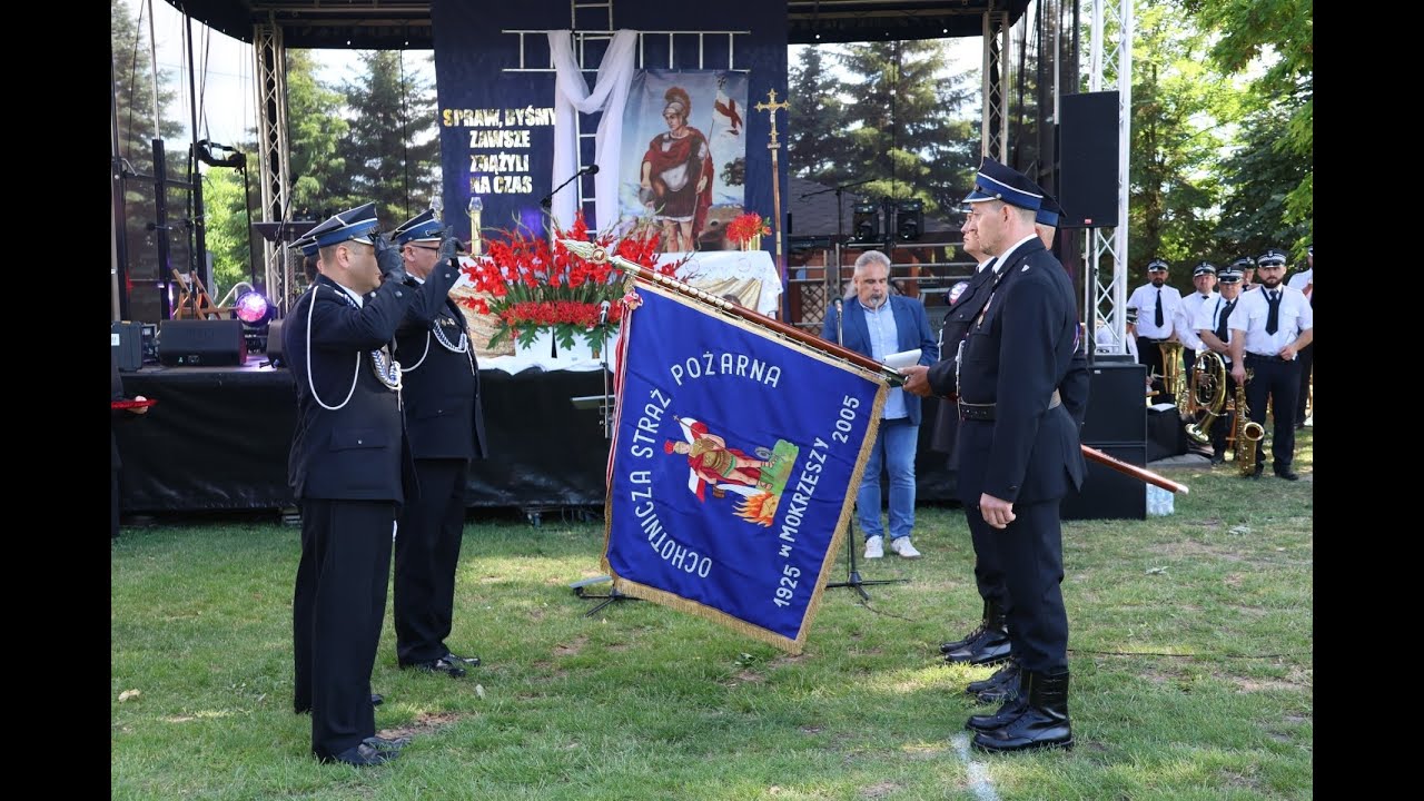 Materiał filmowy z uroczystości 100-lecia OSP w Mokrzeszy